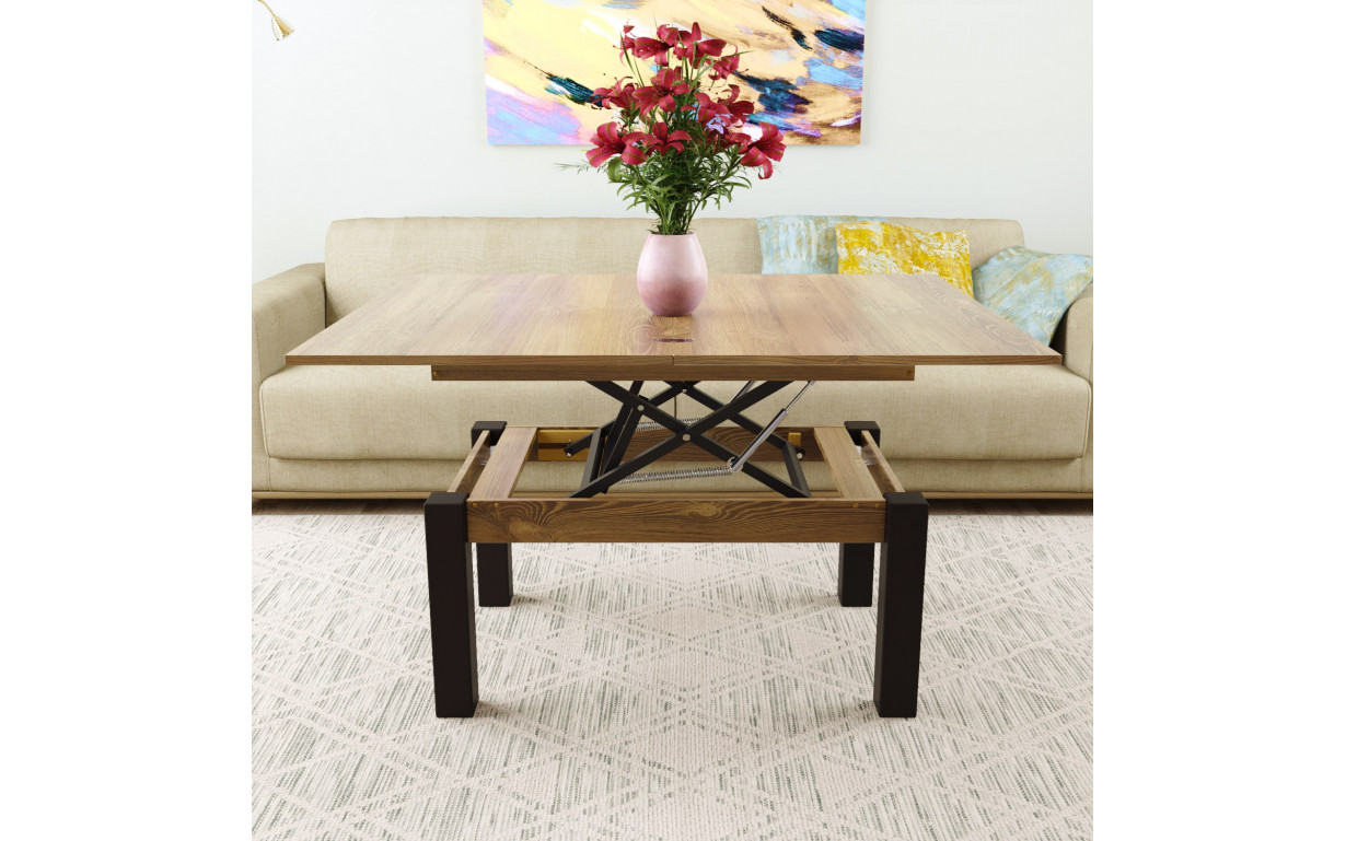 Стіл-трансформер B-Fly Дуб Бароко/Венге ноги - Фото